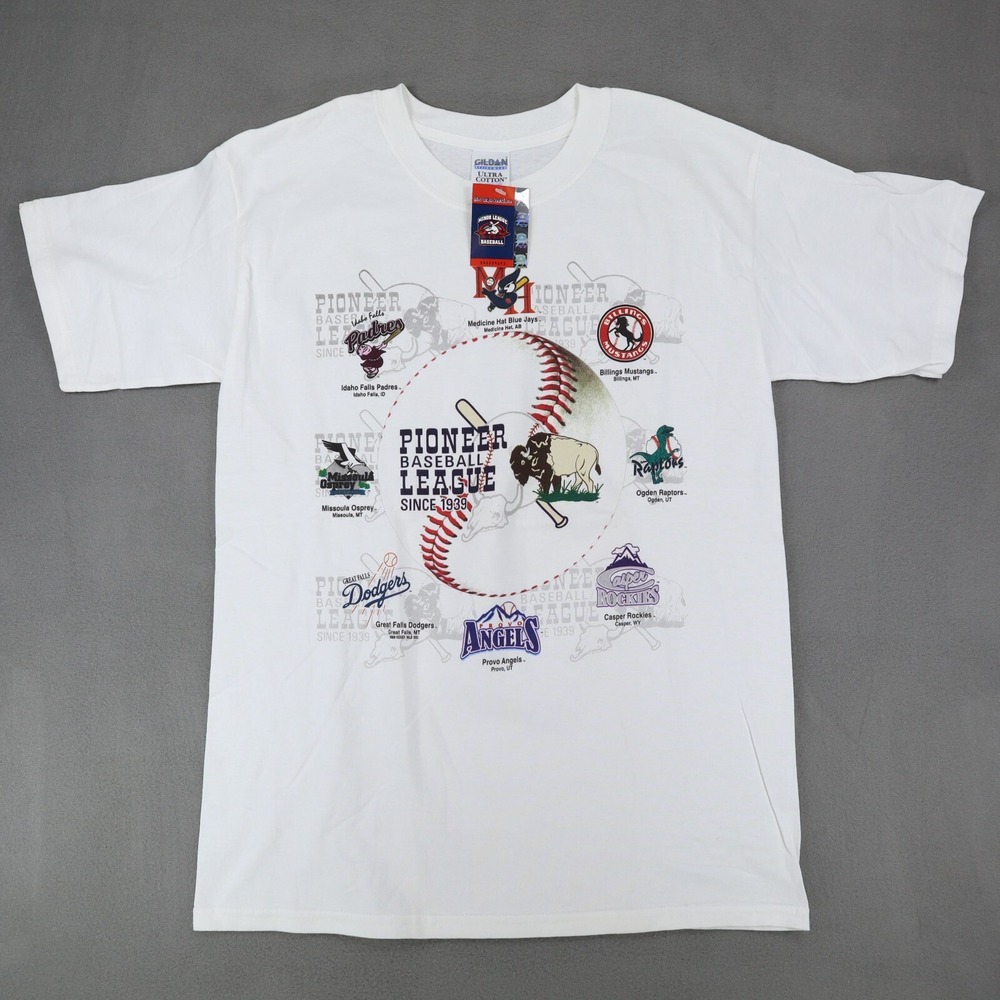 Vintage Y2K Pioneer League T-Shirt Minor League Baseball Teams Sz M MiLB